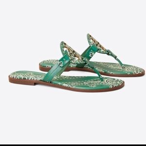 TORY BURCH AMERICANA BANDANA MILLER SANDALS